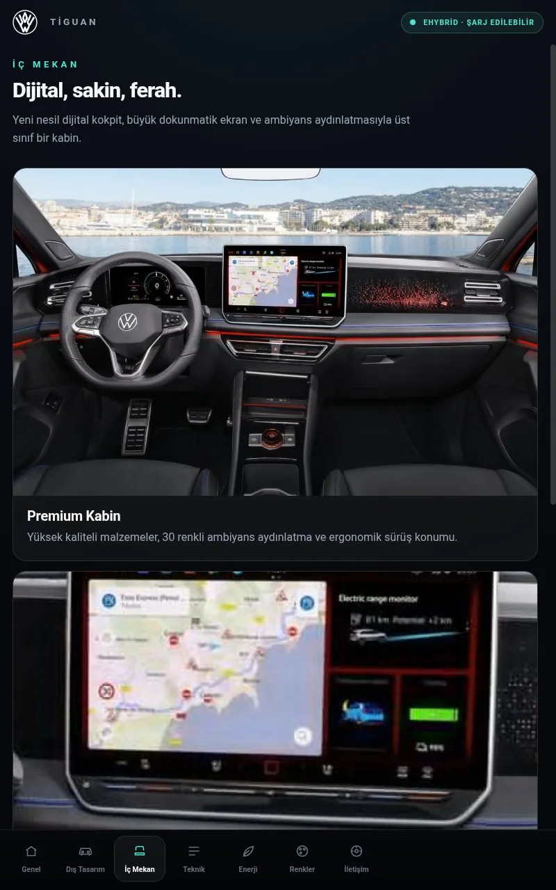 Volkswagen Tiguan iç mekan